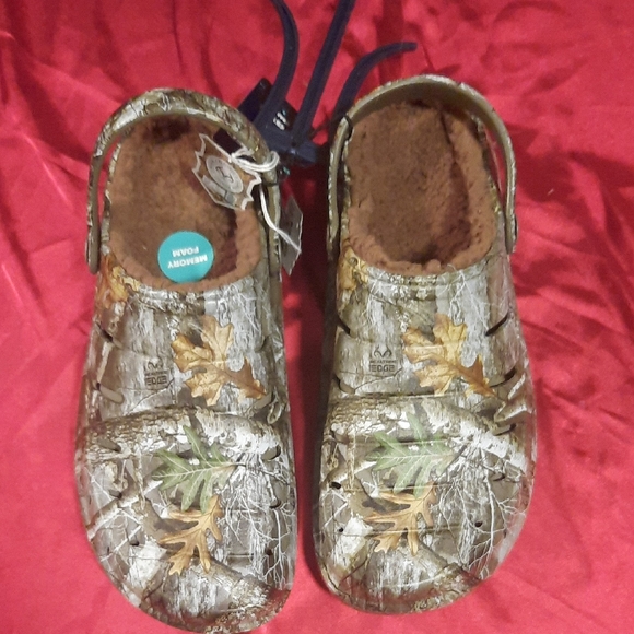 Rugged Shark Men's Camo Slip-On Croc Style Loafers Shoes - Picture 2 of 5